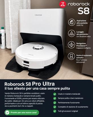 Robot lavapavimenti aspirapolvere Roborock S8 ProU