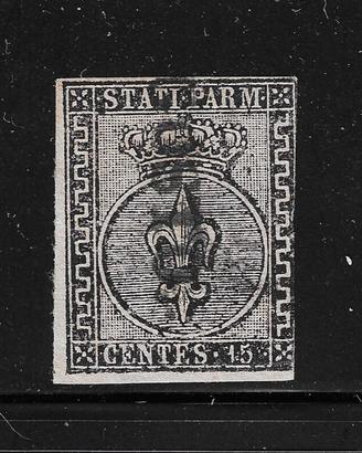 1852, Antichi Stati, Parma, 15 cent. rosa usato