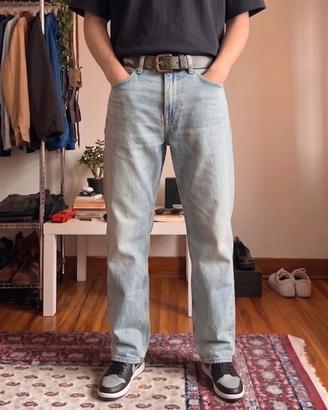 Jeans H&M uomo relaxed fit denim chiaro - tg 30/32