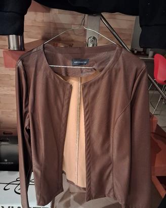 Giacca finta pelle donna
