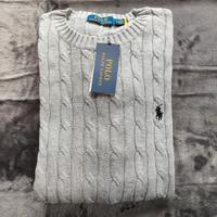 🚀Maglione Uomo Ralph Lauren Grigio Taglia M