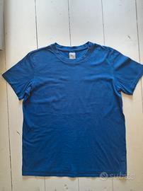 T-shirt blu in cotone. Decathlon. Veste S.