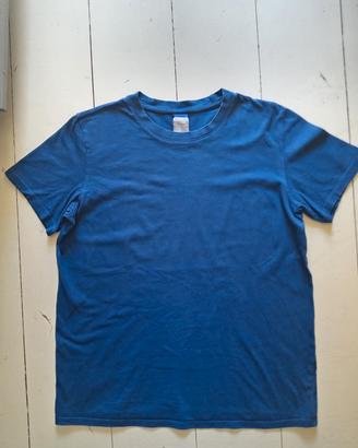 T-shirt blu in cotone. Decathlon. Veste S.