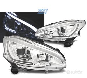 FARI PEUGEOT 208 12-15 TUBO LUCE LED CROMATO