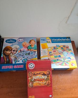 giochi da tavolo  jumanji,frozen e vocabolando