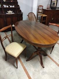 tavolo ovale stile inglese 