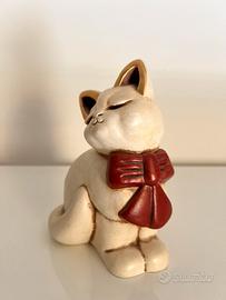 Gatto THUN Vintage con Fiocco Rosso