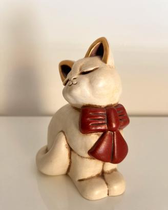 Gatto THUN Vintage con Fiocco Rosso