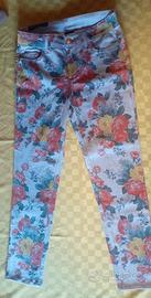 Pantalone Donna MY TWIN TWINSET Flowers Blut