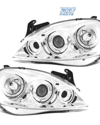 FARI OPEL CORSA C 00-06 ANGEL EYES FONDO CROMATO