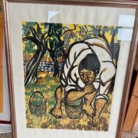 Giuseppe Migneco.Serigrafia certificata 65x80