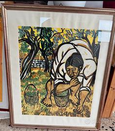 Giuseppe Migneco.Serigrafia certificata 65x80