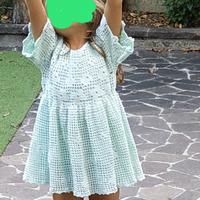 Abitino uncinetto vintage fatto a mano bimba