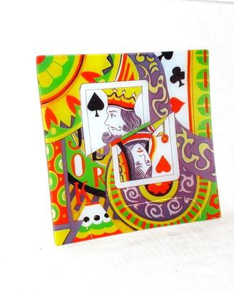Piatto da Decoro o da portata POKER Carte francesi