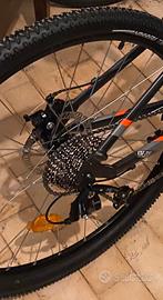 Bici Mtb Rockrider st 120 grigio arancione 27,5