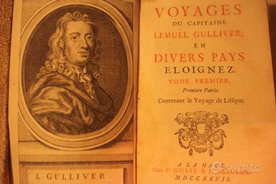 Libro antico prima edizione Viaggi Gulliver 1727