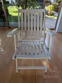 Sedie in legno con braccioli ripiegabili