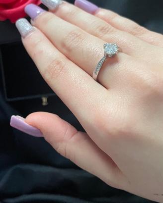 Anello Solitario Moissanite