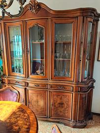 SALOTTO IN RADICA DI NOCE ANNI 80