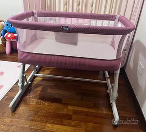 Culla Chicco Next2Me Pop Up Rosa+accessori nascita