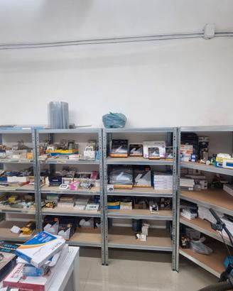 4 Scaffali Metallici Magazzino 3 Lineari 1 angolo