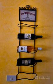 portabottiglie vintage da muro