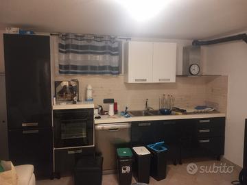 cucina blu bianca lucida