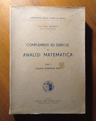 Complementi + Esercizi Analisi matematica (1961)