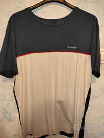 T-shirt bianca e blu Calliope