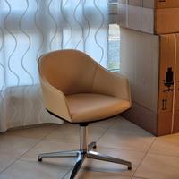Poltrona in pelle nappa, Vitra Softshell, NUOVA