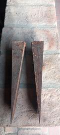 Cunei Spaccalegna Antichi ferro forgiato 28 cm.