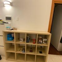 IKEA KALLAX 5x3 effetto rovere con 4 cassetti