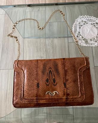 Borsa a portafoglio in pelle di serpente