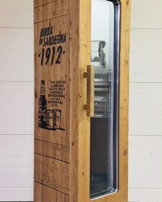Vetrina frigo ICHNUSA in legno colonna Led bibite