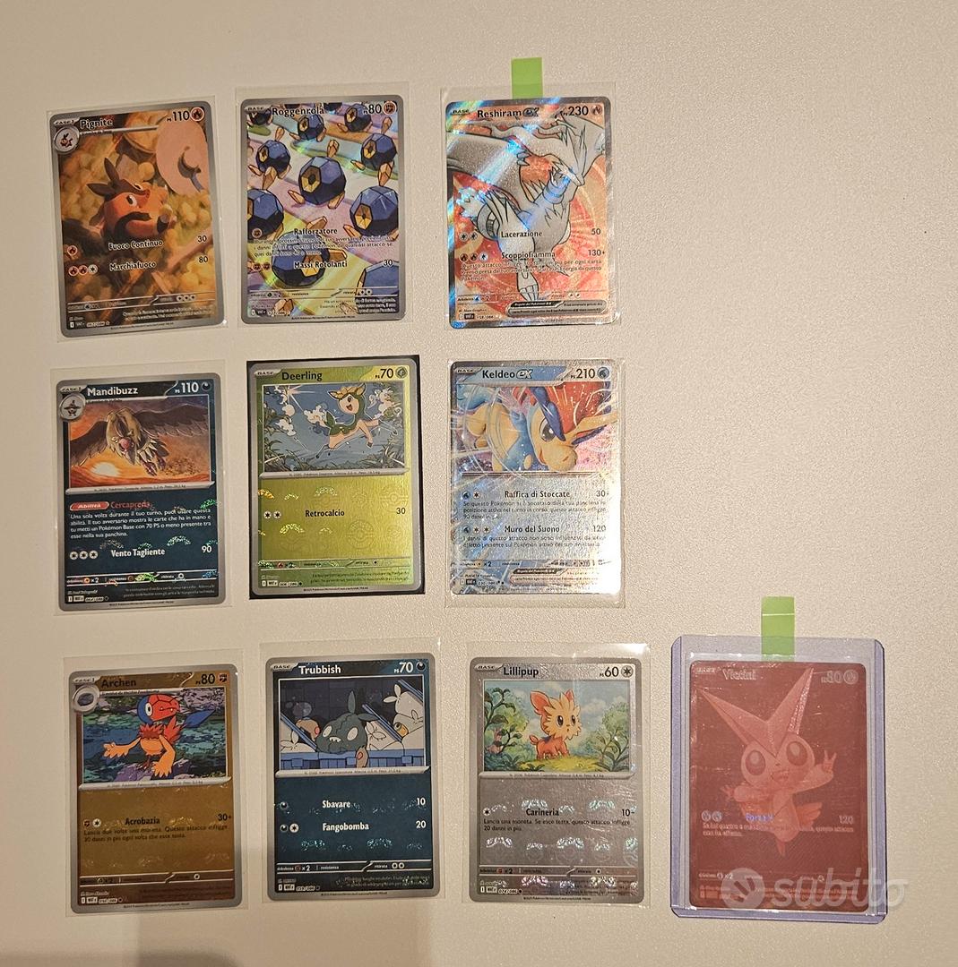 Carte Pokemon Luce Nera e Fuoco Bianco Victini - Collezionismo In ...