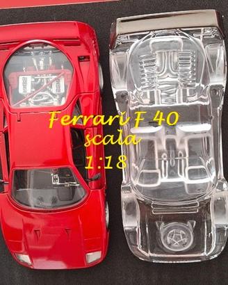 Ferrari F40 Cristallo. Modellino in cristallo