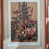 Serigrafia di Franz Borghese “La nave dei folli”
