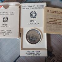 500 lire argento celebrativa presidenza 1985
