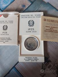 500 lire argento celebrativa presidenza 1985