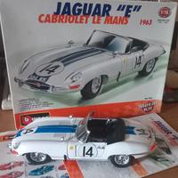 Modellino Burago "Jaguar E"cabriolet le mans 1963 