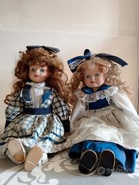 Bambole da esposizione con viso in ceramica