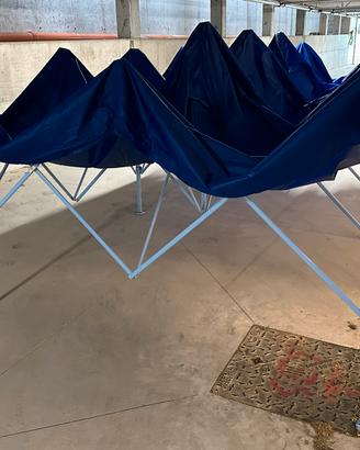 GAZEBO 6x3 FULL ACCIAIO VERNICIATO A POLVERE