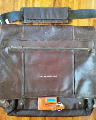 Borsa tracolla porta PC Piquadro pelle
