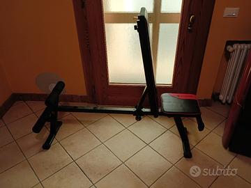 panca multifunzione più manubri e pesi 