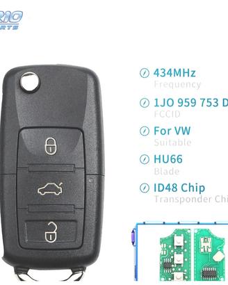 CHIAVE COMPLETA SEAT VOLKSWAGEN VW SKODA VARI MODE