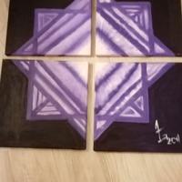 4 quadri 40x40 'Stella di David'