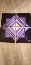 4 quadri 40x40 'Stella di David'