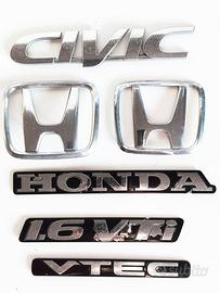 Set Emblemi Loghi Honda Civic 1.6 VTi VTEC '96 OEM