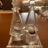 set di oliera e condimenti in cristallo