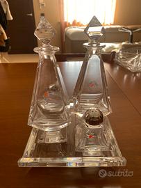 set di oliera e condimenti in cristallo